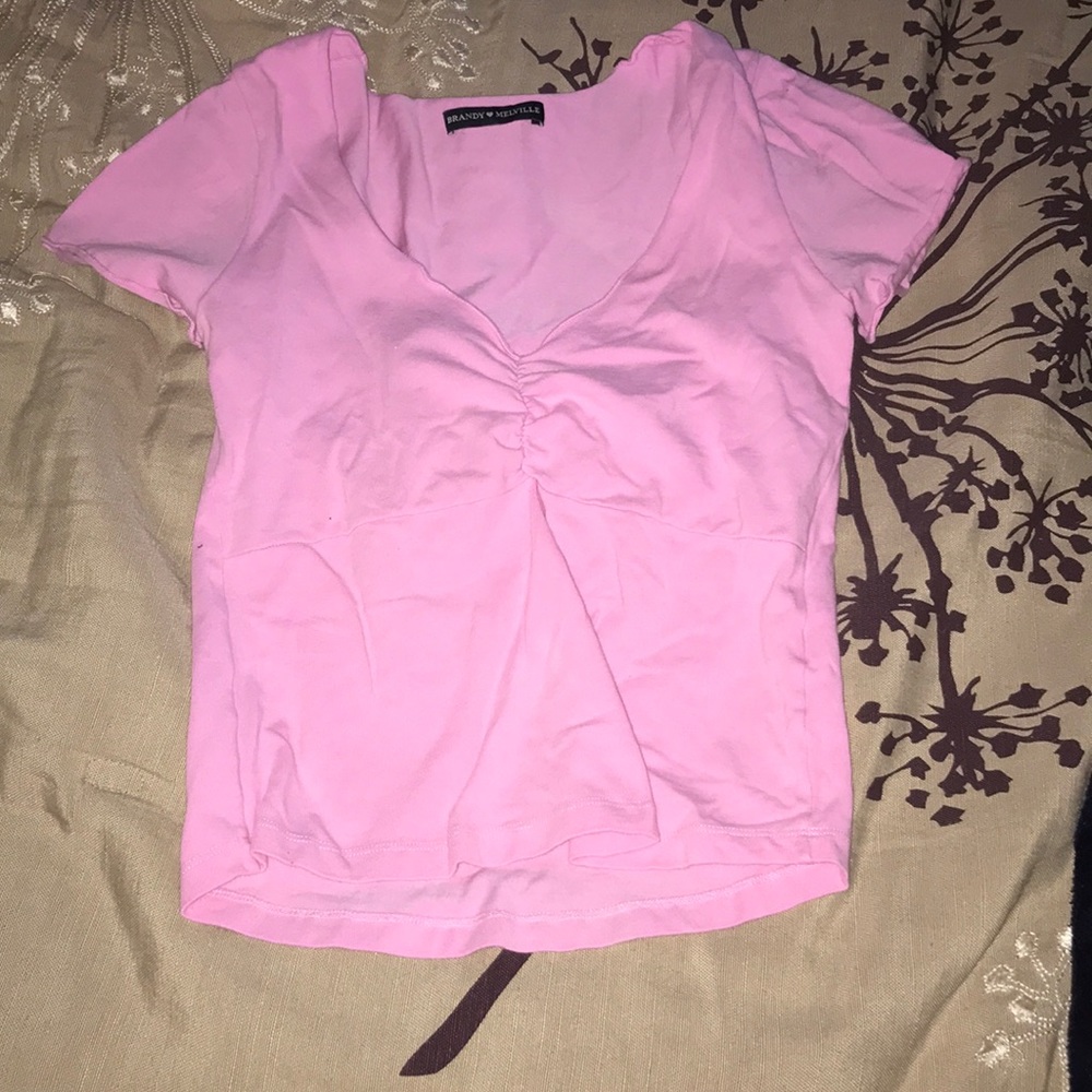 Brandy Melville Pink Crop-Top